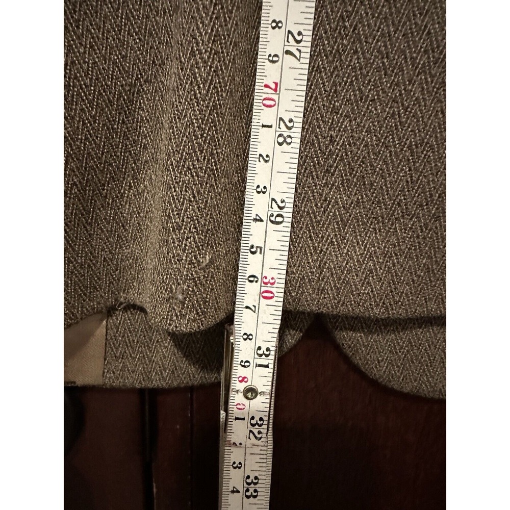 PERRY ELLIS Mens Tweed‎ Blazer Sport Coat Casual Jacket Size 44R Wool Brown EUC - Picture 11 of 11